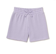 Wonder Nation Purple Elastic Waist Relaxed Fit Girls Fleece Shorts Size L 10/12