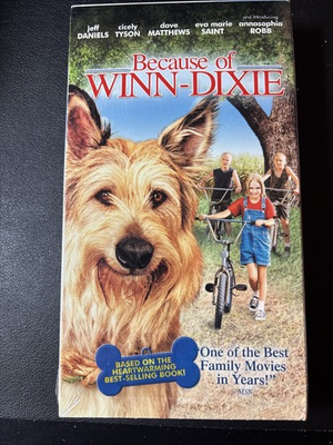 #ad New Sealed BECAUSE OF WINN DIXIE VHS 2005 Jeff Daniels Wayne Wang Family $19.00
