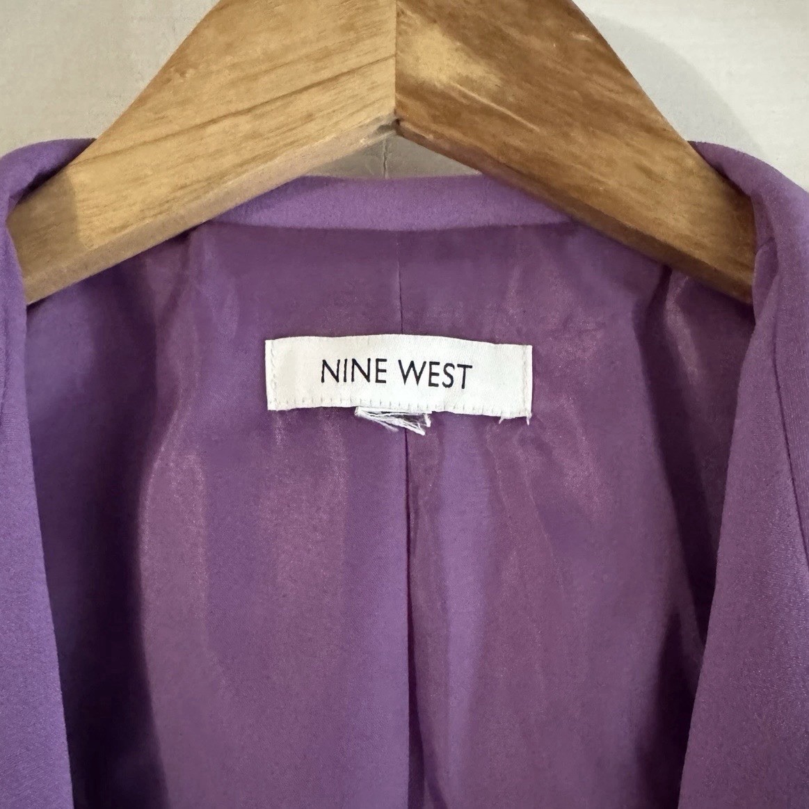 Nine West Notch Collar Basic Jacket L Purple - image 4