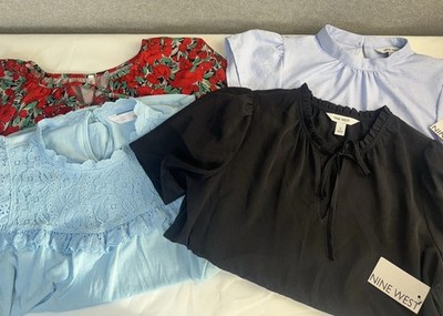 Womens Blouse Lot Of 4 Size S NWT NWOT Mixed Brands Nine West Lauren Conrad
