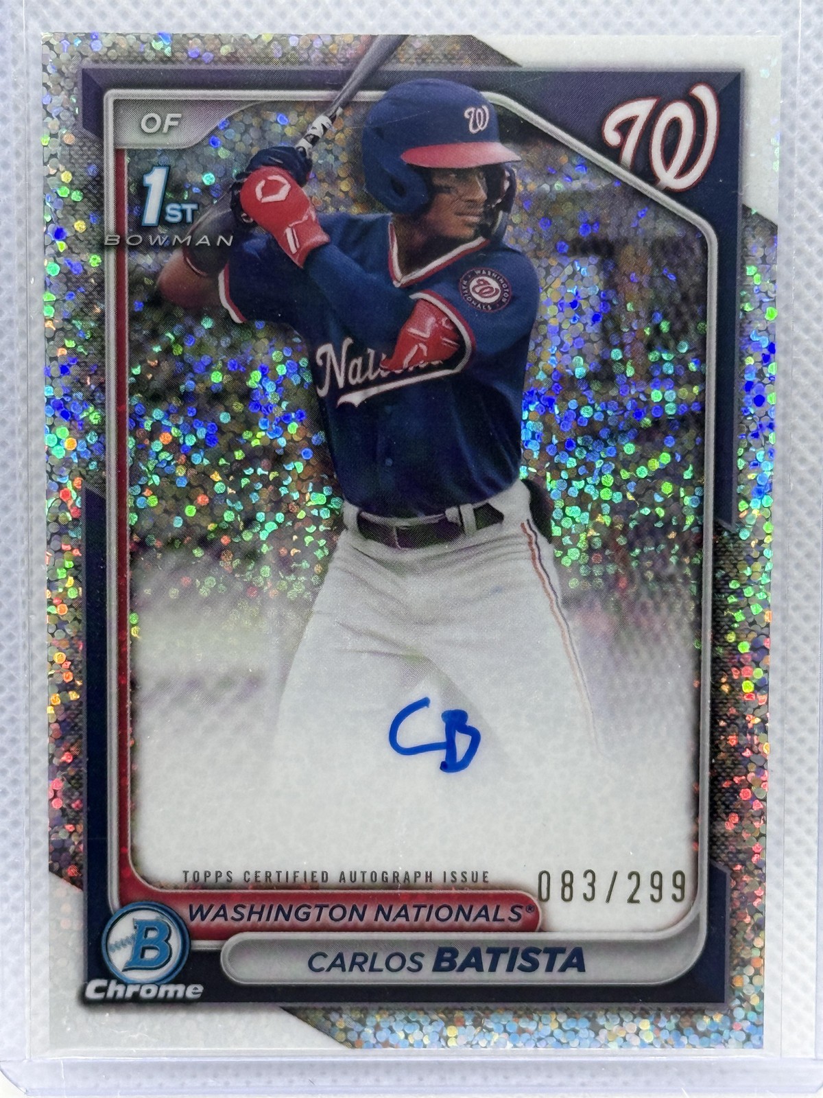 2024 Bowman Chrome #CPA-CB Carlos Batista Prospects Auto Speckle Refractor #/299