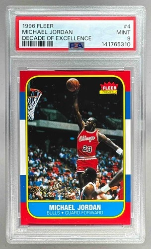 1996 Fleer Decade of Excellence 4 Michael Jordan PSA 9 - 141765310