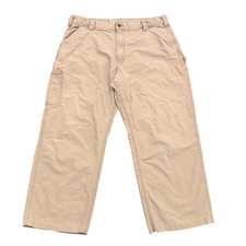 Carhartt Mens B151 Tan Carpenter Pants 40x30 Khaki Utility Workwear Relaxed Fit
