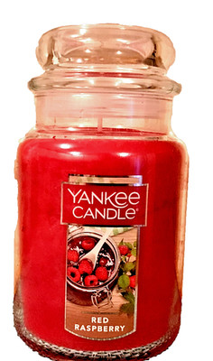 RED RASPBERRY candle 22 OZ Original Large Jar YANKEE CANDLE RED WAX NEW berry