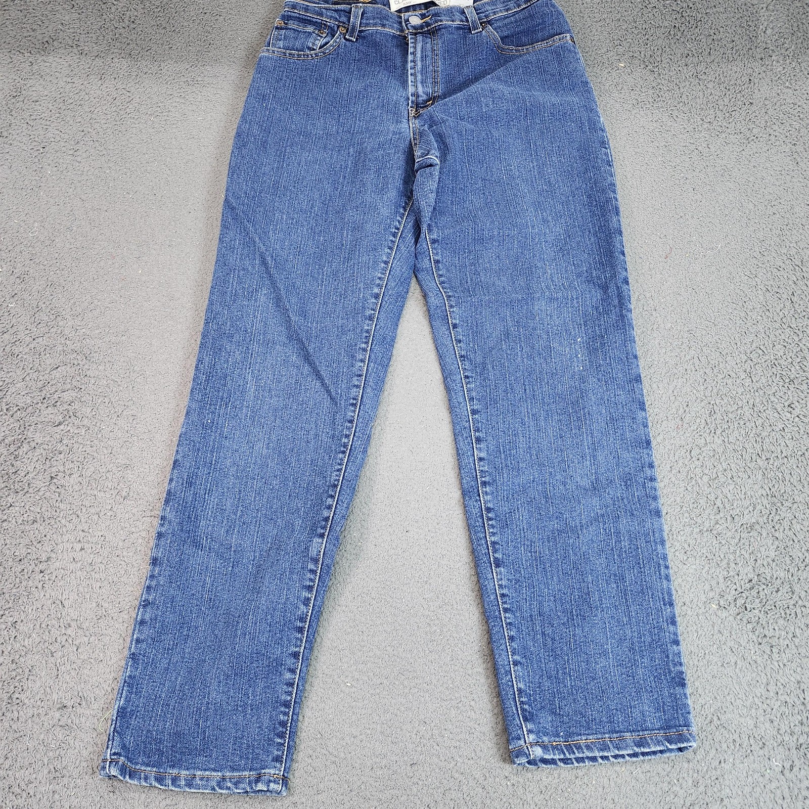 Levis 550 Jeans Womens 10 Blue Wash High Rise Relaxed Tapered Stretch Denim