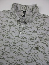 Mens XL Adidas Go To Printed Polo SS golf shirt camo gray green