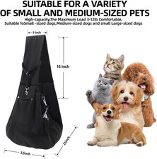 Dog Carrier Sling - Reversible Puppy Carrier Purse with Storage Pocket, Hand-...