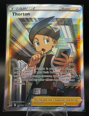 Thorton (Full Art) 195/196 Swsh11: Lost Origin Holo Pokemon TCG