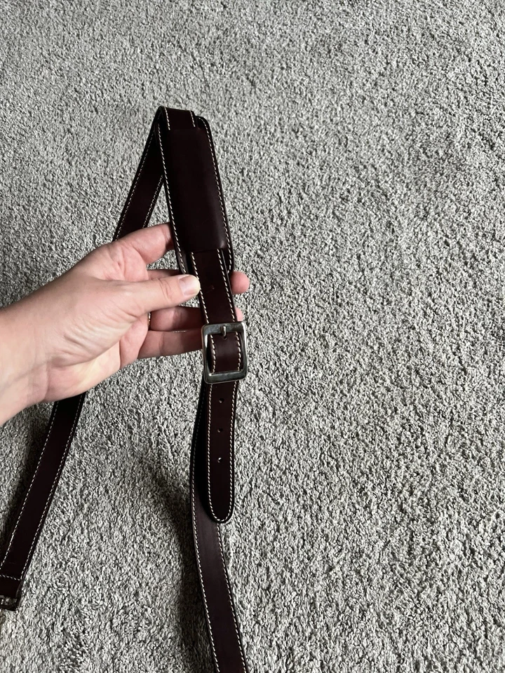 Novo DOONEY & BOURKE Ajustável Couro Marrom Prata Hardware CINTA DE REPOSIÇÃO - Imagem 2 de 3