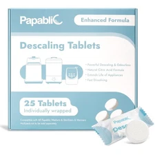 Papablic Descaling Tablets 25 Ct, Baby Bottle Washer & Formula Maker Cleaner