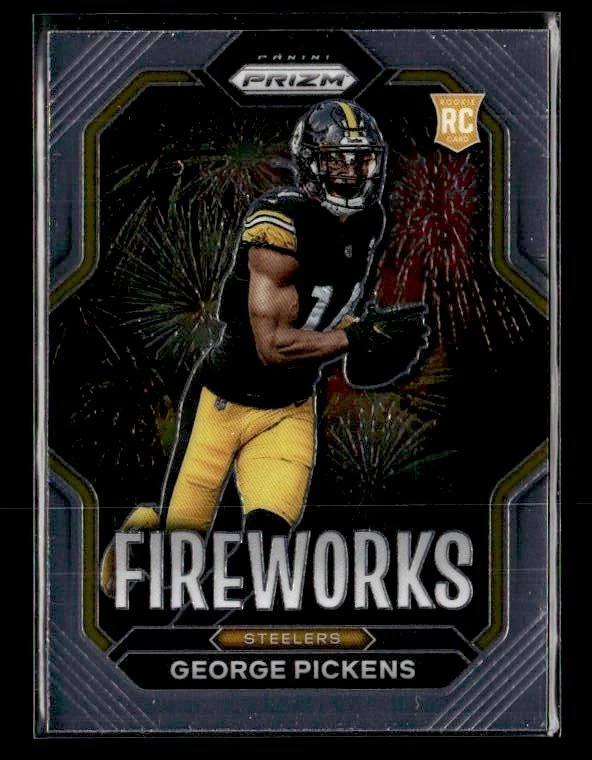 2022 Panini Prizm #F-22 George Pickens Rookie Fireworks Pittsburgh Steelers