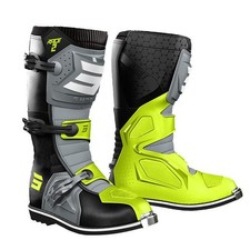 STIVALI MOTO CROSS ENDURO SHOT RACE BLACK WHITE YELLOW GIALLO FLUO VARIE TAGLIE