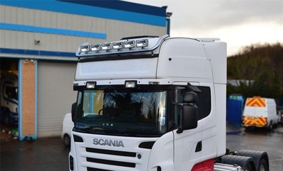 Roof Bar + Flush LEDs + Rec Spot For Scania PGR6 Series Standard Sleeper 2009+