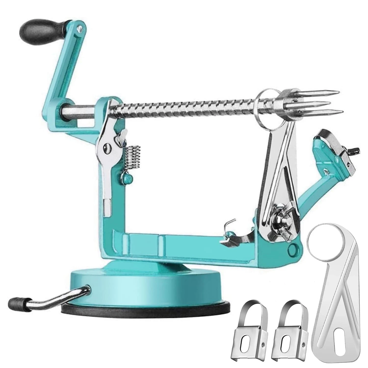 Peeler Slicer Corer with Stainless Steel Blades & Suction Base - Durable Alloy