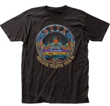 Styx Paradise Theater Tour Mens T Shirt Rock And Roll Classic Band Tee New Black
