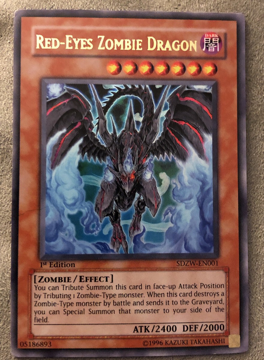 Yu-Gi-Oh Red-Eyes Zombie Dragon 1st Edition Ultra Rare Holo SDZW