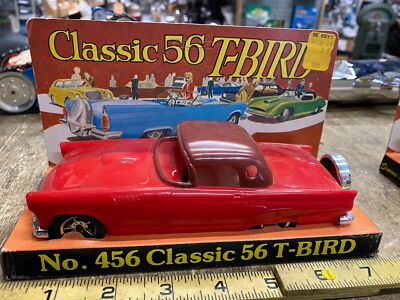 1960'S display pkg aurora 1/18 classic 1956 T-bird Ford Toy Car Auto Plastic Vtg