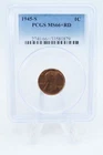1945-S PCGS MS66+RD Lincoln Wheat Cent Business Strike 1C