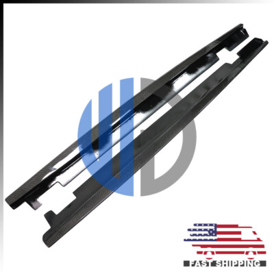 For 2006 2007 2008 2009 2010 BMW E60 M5 Sedan W Style Carbon Fiber Side Skirts