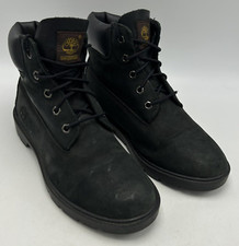 Timberland Boots Boys 5 Original 6-Inch Premium Black Nubuck Ankle 0910 Lace Up