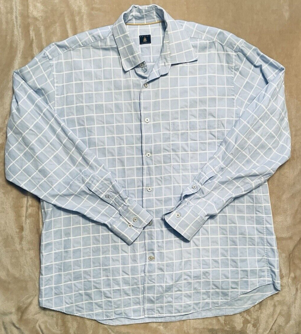 Robert Talbott Shirt Mens Large Button Up Check B… - image 1