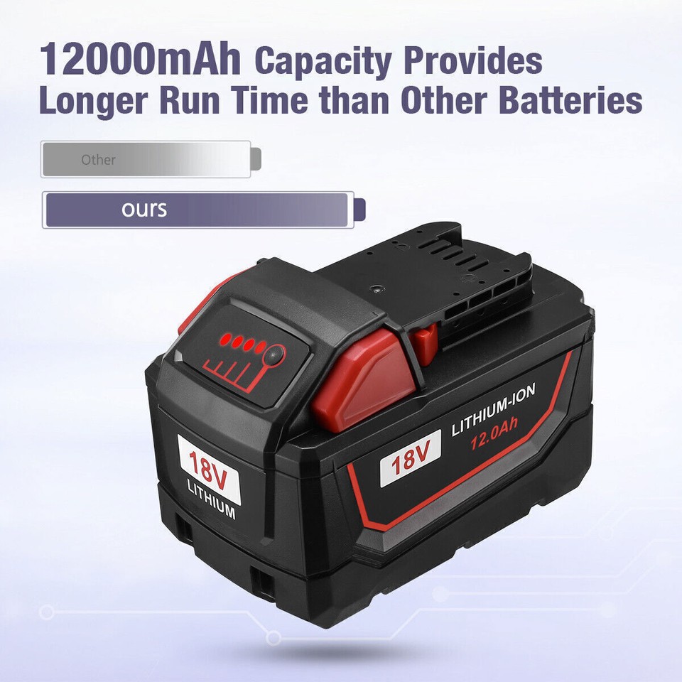 4X For Milwaukee for M18 Lithium 8.0 AH Extended Capacity Battery 4811