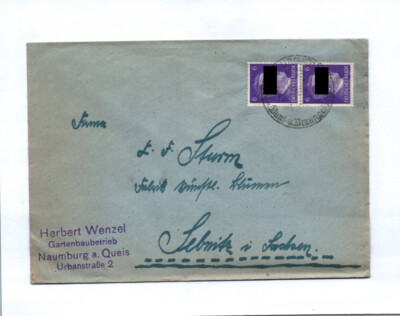 Letter Herbert Wenzel horticultural Naumburg Queis 1940s
