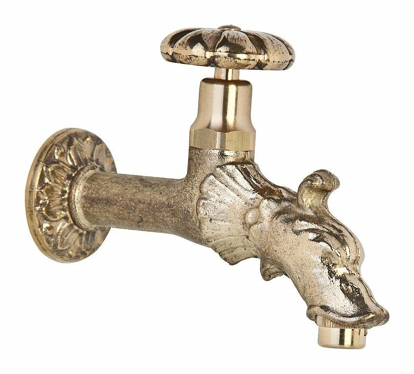 Robinet fontaine Gargouille Dragon M 15x21 demi pouce en laiton antique