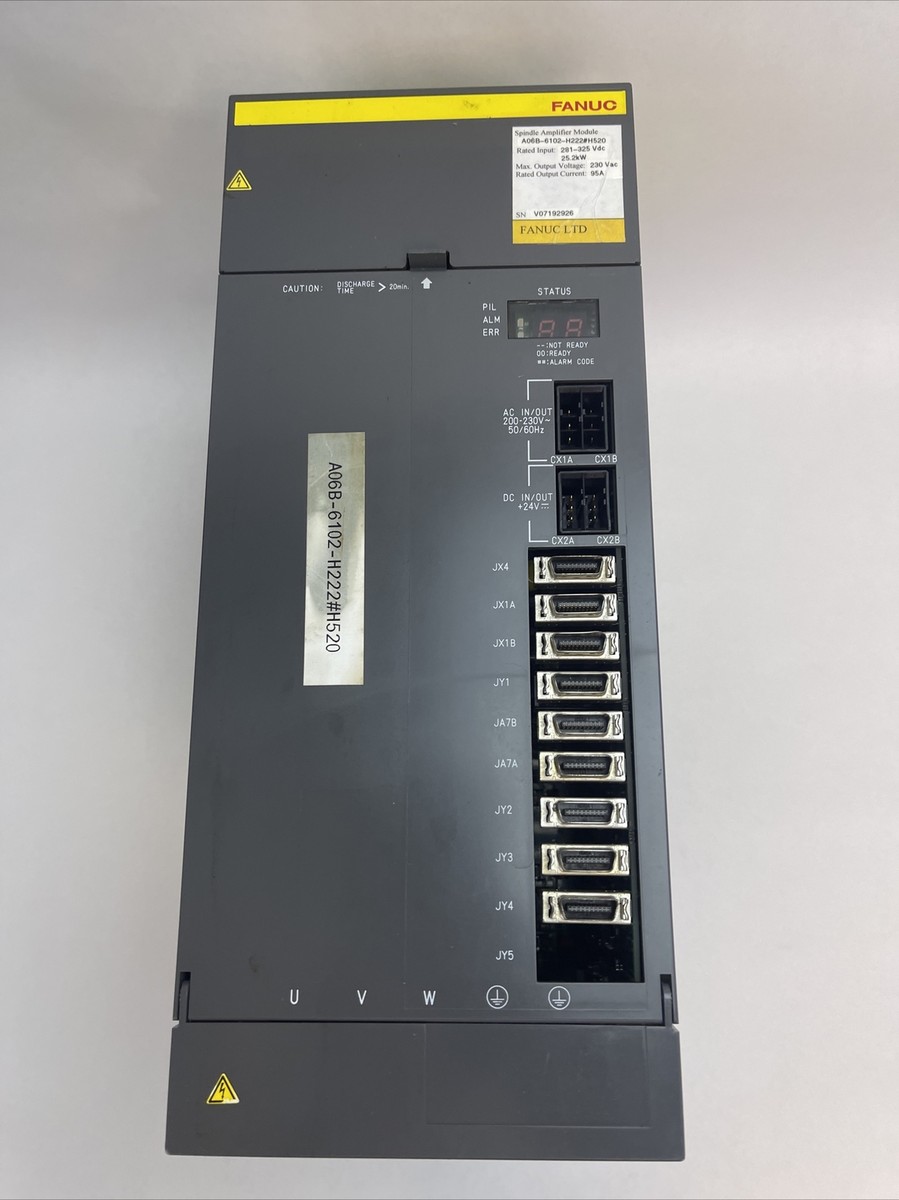 FANUC A06B-6102-H222#H520 SPINDLE AMPLIFIER OUTPUT 230VAC 95A