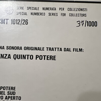 OST - SOUNDTRACK - VIOLENZA QUINTO POTERE - ENNIO MORRICONE
