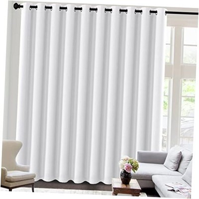  White Curtains for Sliding Glass Door Room 180''W x 96''L (Pack of 1) Pure White