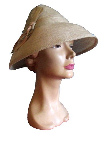 ARDEO‎ Studios Italy Straw Metallic Boater Hat Medium Wide Brim Paper Silk Lined Italia Straw Boater Hat | Classic Style for Modern Elegance  main image 4