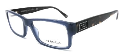 HERREN DAMEN BRILLE VERSACE VE 3141 903 BLAU UND SCHILDKRÖTE RECHTECKIG