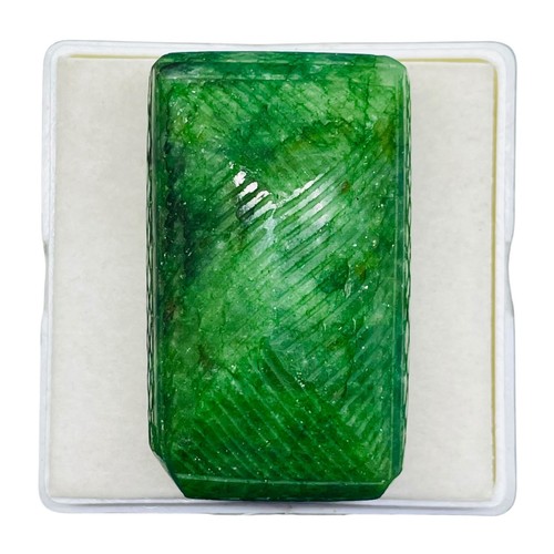 430.25 Cts Natural Carved Emerald Stunning Green Rare Huge Magnificent Gemstone - Picture 10 of 10