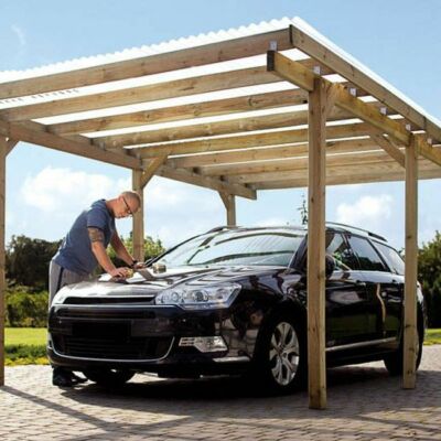 NEUES ANGEBOT!! Holz Gartenhaus Auto Hafen Baldachin Pergola 3m x 5m
