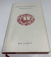 Schott's Original Miscellany by Ben Schott (Hardcover, 2002)