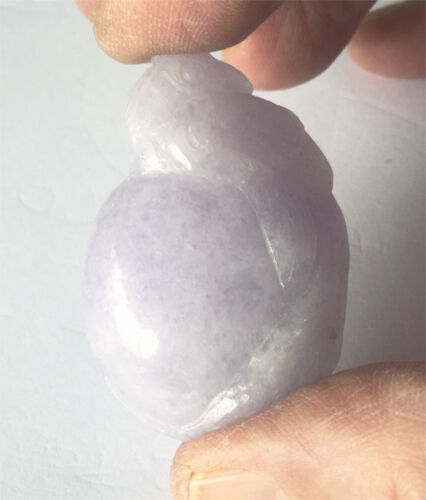 145 ct. Natural BURMA LAVENDER "A" GRADE JADEITE JADE Phoenix Carving w/ Cert. - Picture 5 of 5