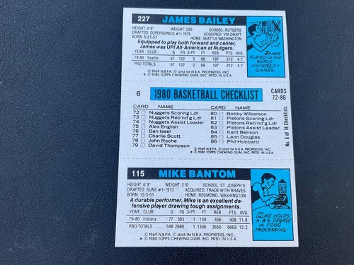 1980-81 TOPPS BASKETBALL STARS PICK CARDS YOU WANT NM-MINT - Picture 181 of 311