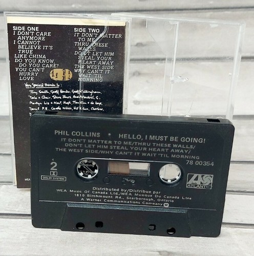 Phil Collins HELLO, I MUST BE GOING! Cassette Tape WEA Records 78-00354 1982 - Picture 5 of 5