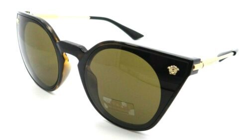 New Versace Sunglasses Mod 4378 Black Gloss Gold Logo Cateye Authentic Versace Black MOD. 4378 Logo Cat Eye Sunglasses main image 2