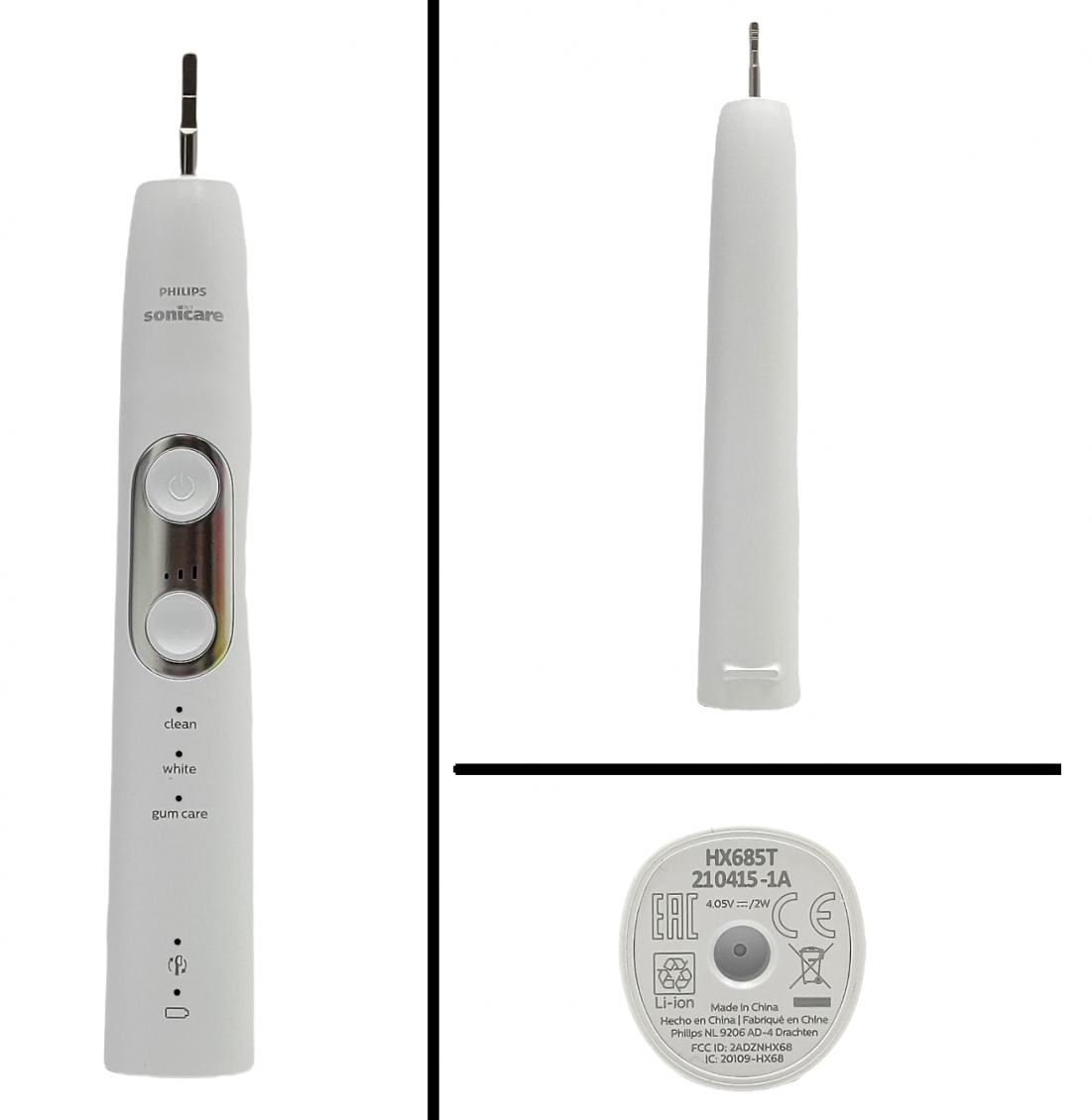 White Toothbrush Handle HX685T Compatible With PHILIPS Sonicare