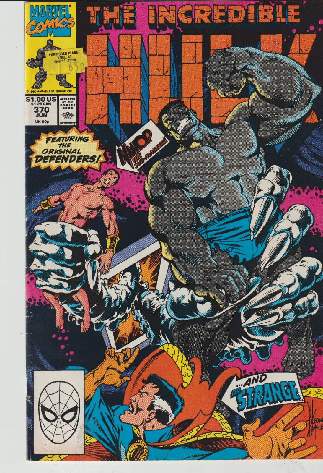 MARVEL COMICS INCREDIBLE HULK #370 (1990) 1ST PRINT F