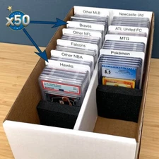 50 BCW Graded Card Box Dividers Index Tab Fit PSA BGS Slab in Shoe / Super Vault
