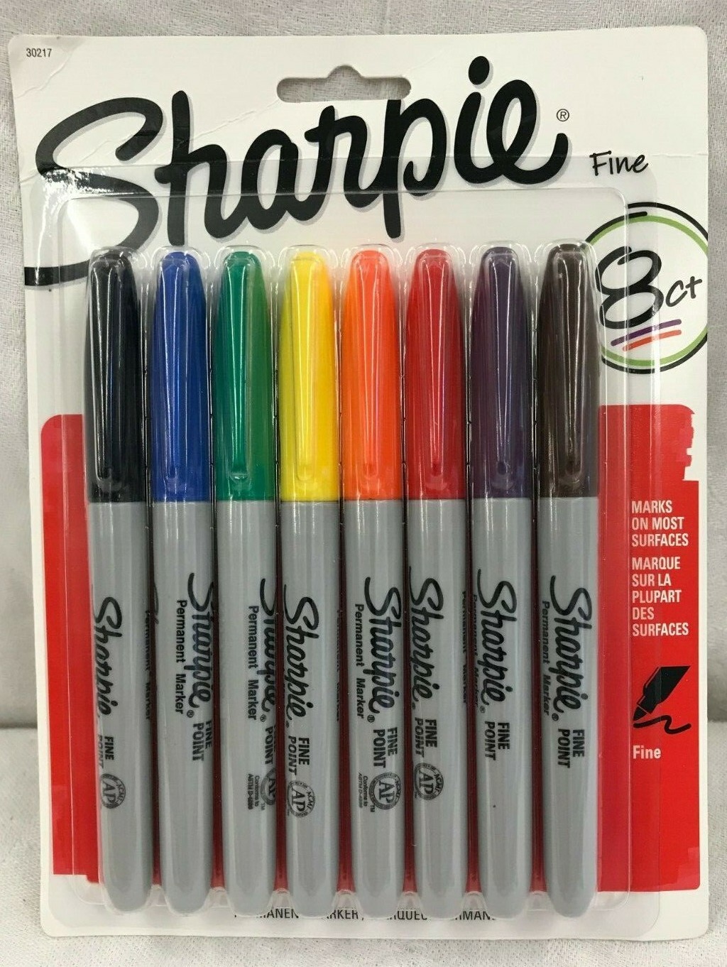 Sharpie Fine Tip Permanent Markers 8 Colors Quick Dry Lot of 2-8 count New Stock
