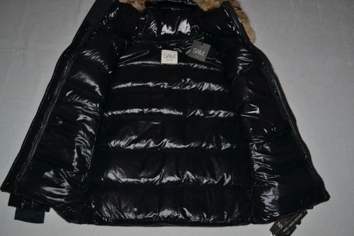 AUTHENTIC MENS SAM. NEW YORK ARCTIC FUR TRIMMED JACKET JET BLACK ALL SIZES NEW - Picture 4 of 6
