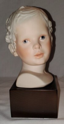 VTG CYBIS SIGNED PORCELAIN BUST OF EROS CUPID GOD OF LOVE MINT HOME DECOR