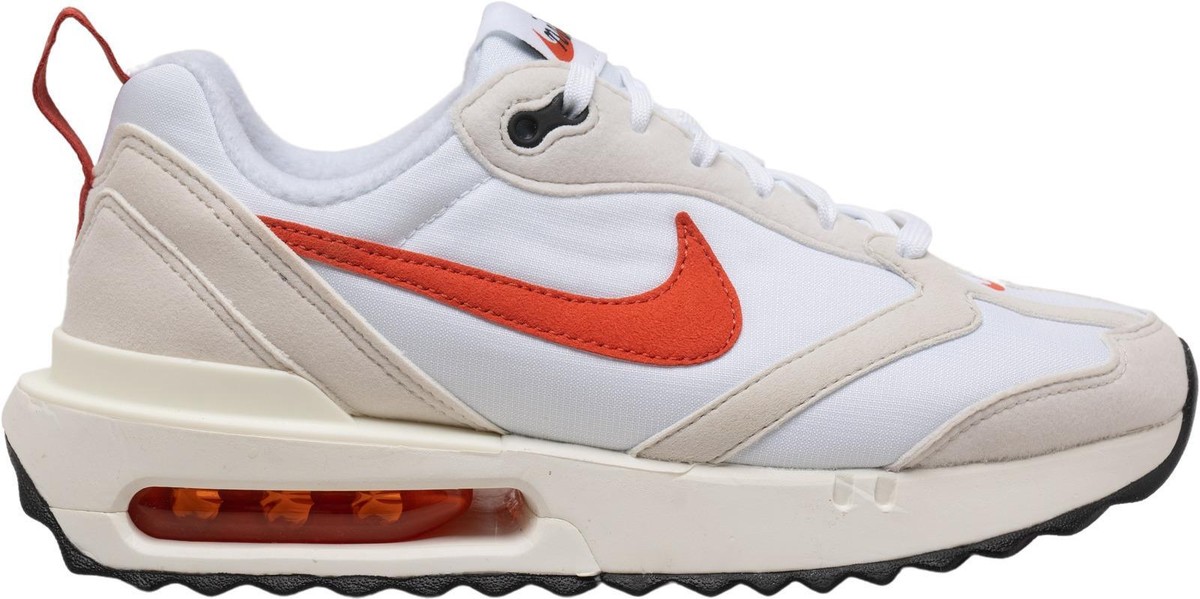 Nike Air Max Dawn Running Mens Size 10/Womens 11.5 White Black Orange Size 11.5- Nike Air Max Dawn Vivid Sulfur Siren Red | eBay main image 3