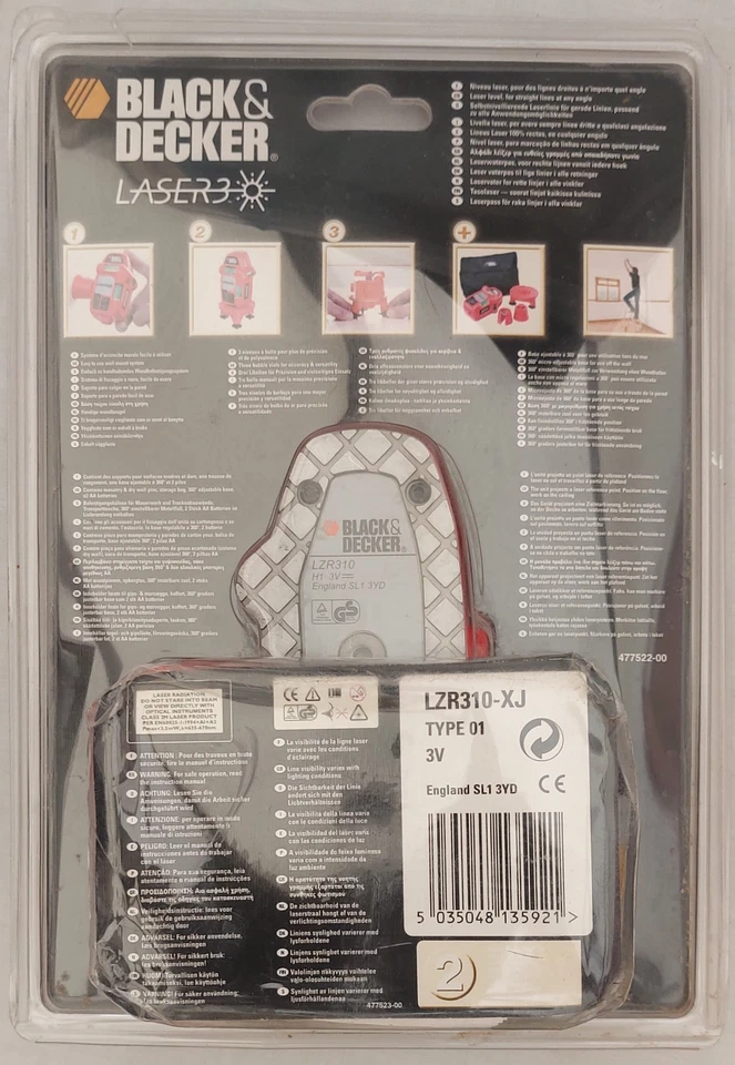 BLACK & DECKER Laser Level 3  LZR310 - BRAND NEW - Image 2 of 2