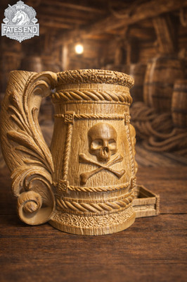 Pirate Tankard 330ml Dosenkrug mit Dice Tower Griff Fantasy 3D-Druck