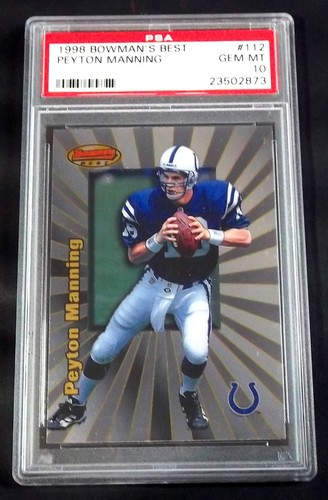 PSA 10 Gem Mint Rc Peyton Manning Rookie 1998 Bowmans Best #112 *(FREE SHIPPING)